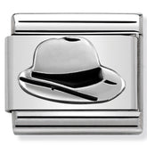 Nomination Composable Classic Link 330202/46 Panama Hat in Enamel & 925 Silver